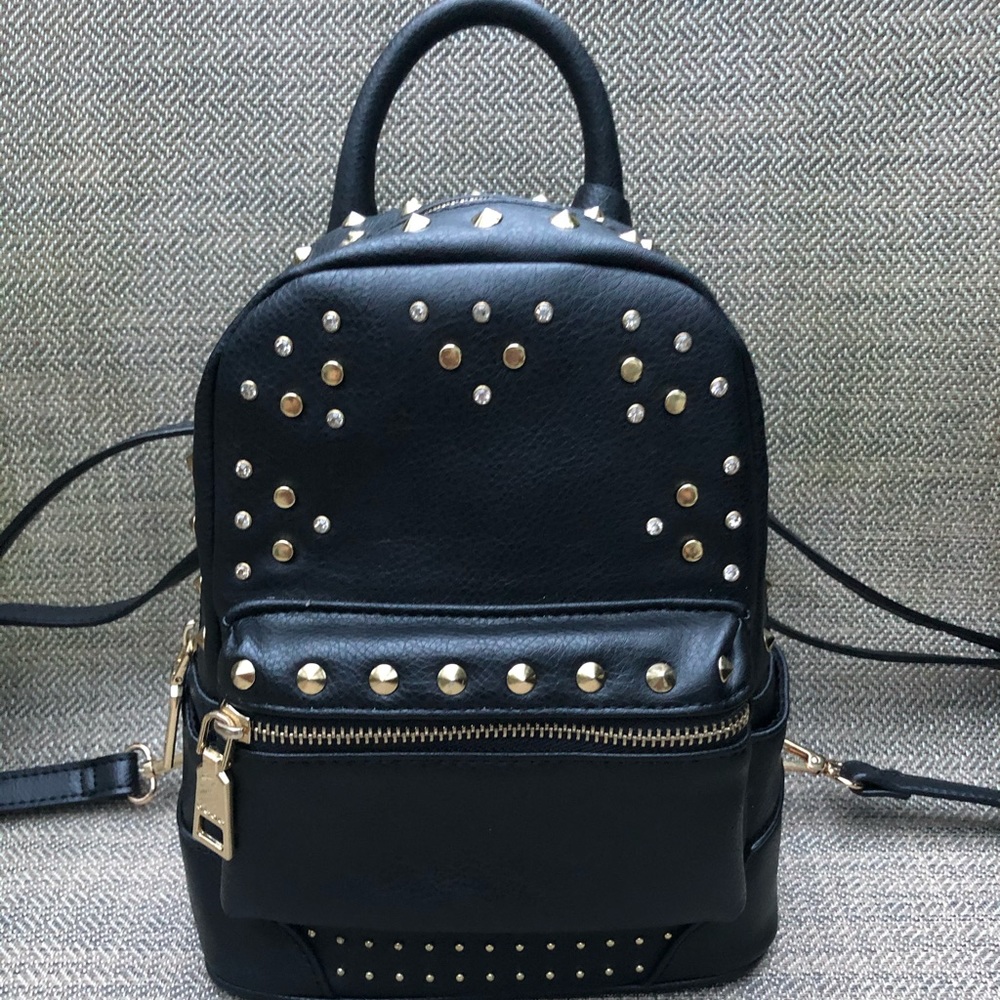 bebe black studded backpack -nice!